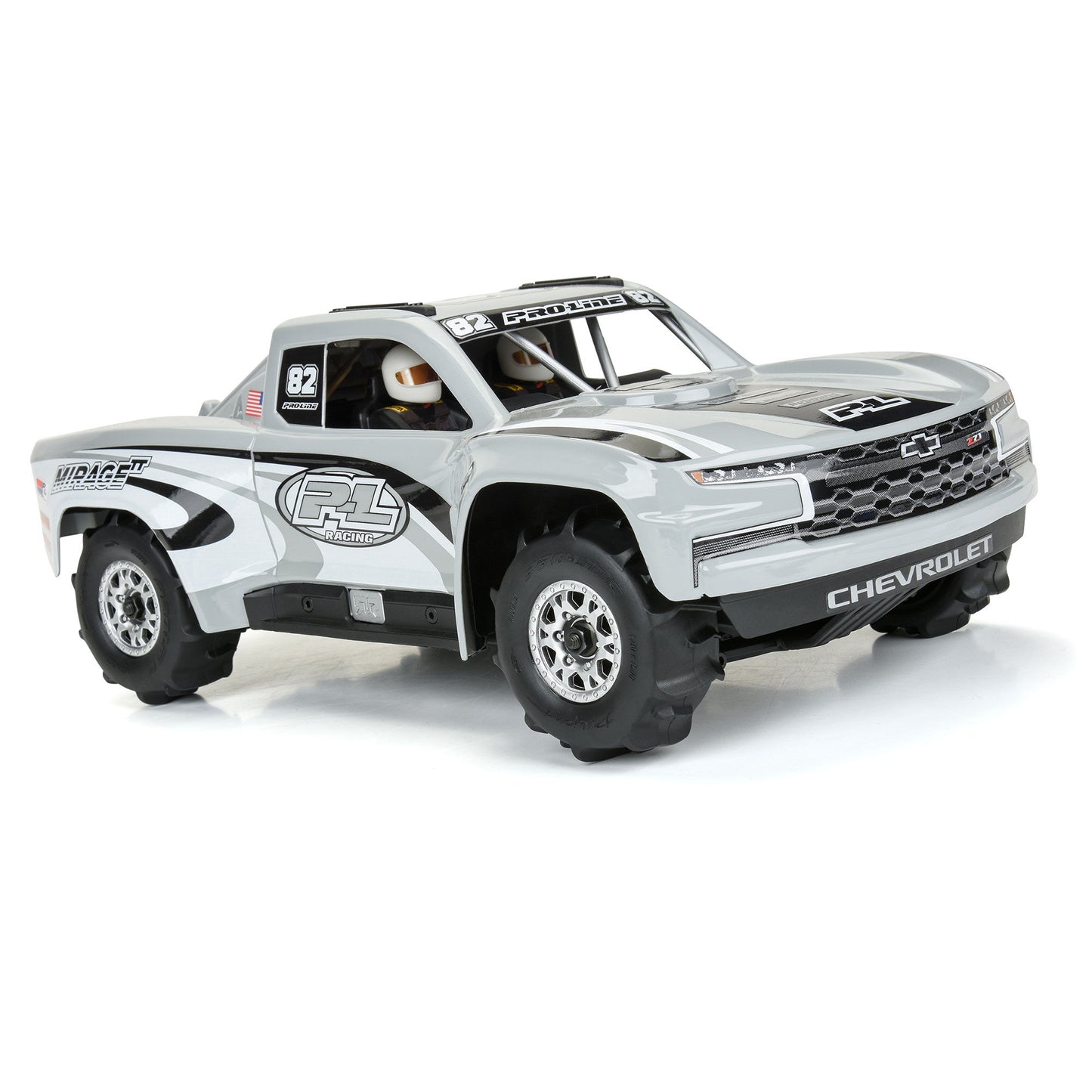 Pro-Line Racing 1030910 1:16 Dumont F/R Tires MTD Silver Impulse (Pack of 4)