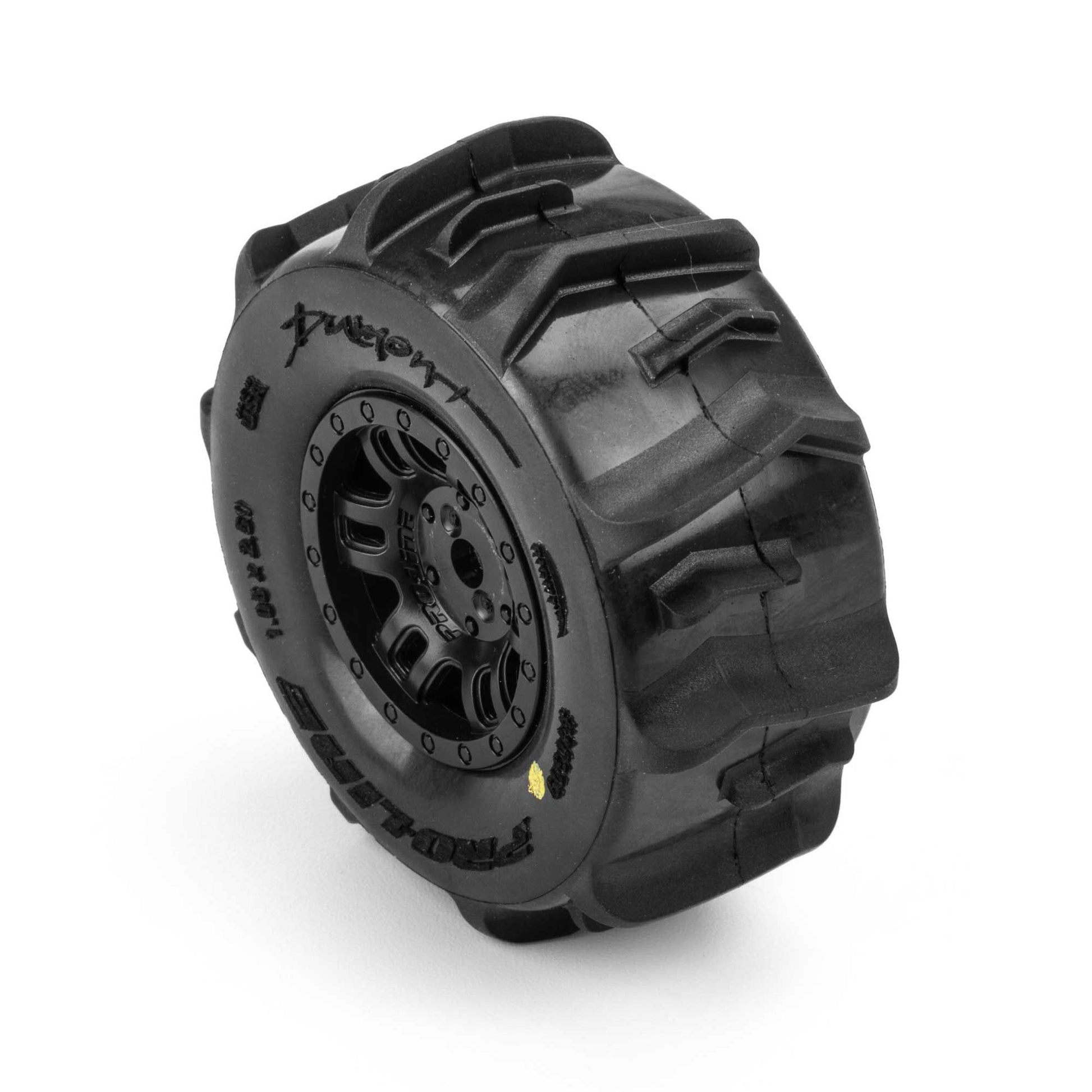 Pro-Line Racing PRO1030911 1:16 Dumont Paddle Tires Mounted 12mm Black Split Six