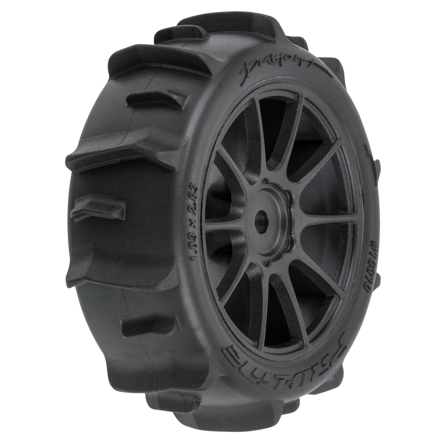 Pro-Line Racing 1031010 1:14 Dumont F/R Tires MTD 12mm Black Mach-10 (Pack of 4)