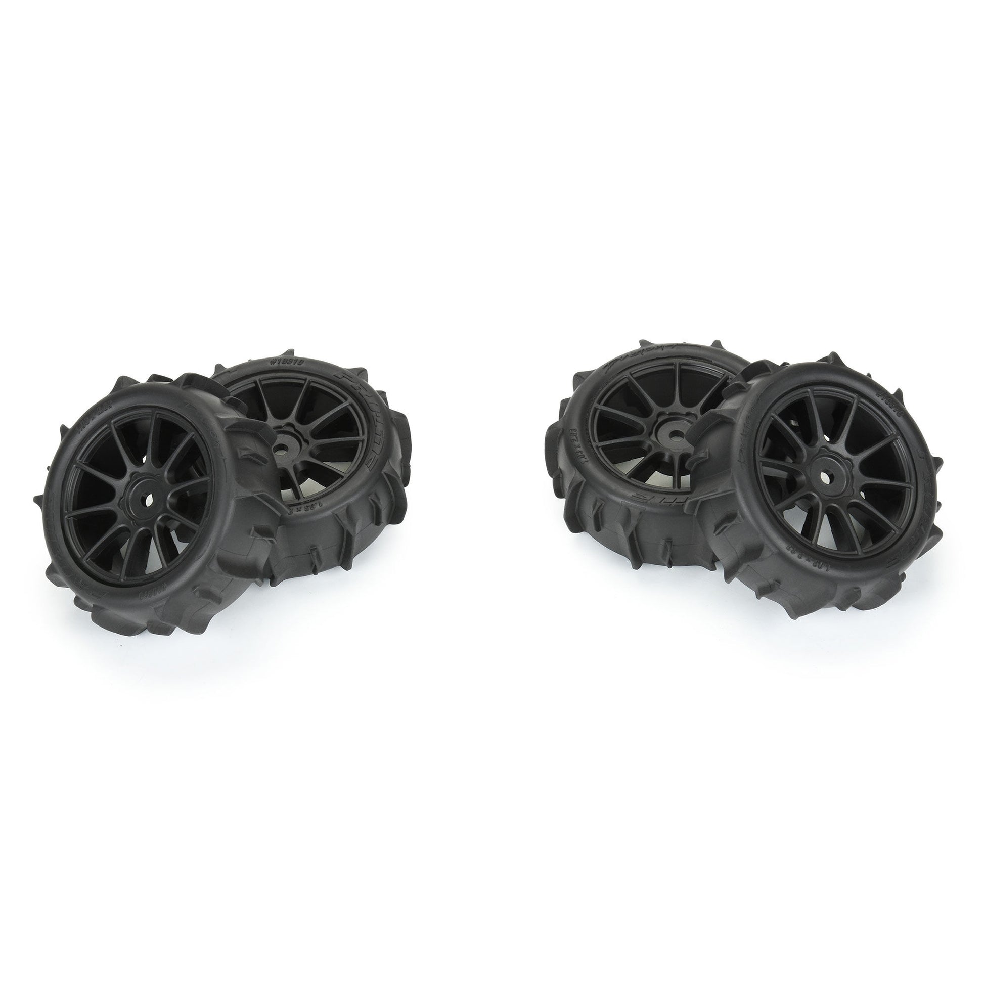 Pro-Line Racing 1031010 1:14 Dumont F/R Tires MTD 12mm Black Mach-10 (Pack of 4)