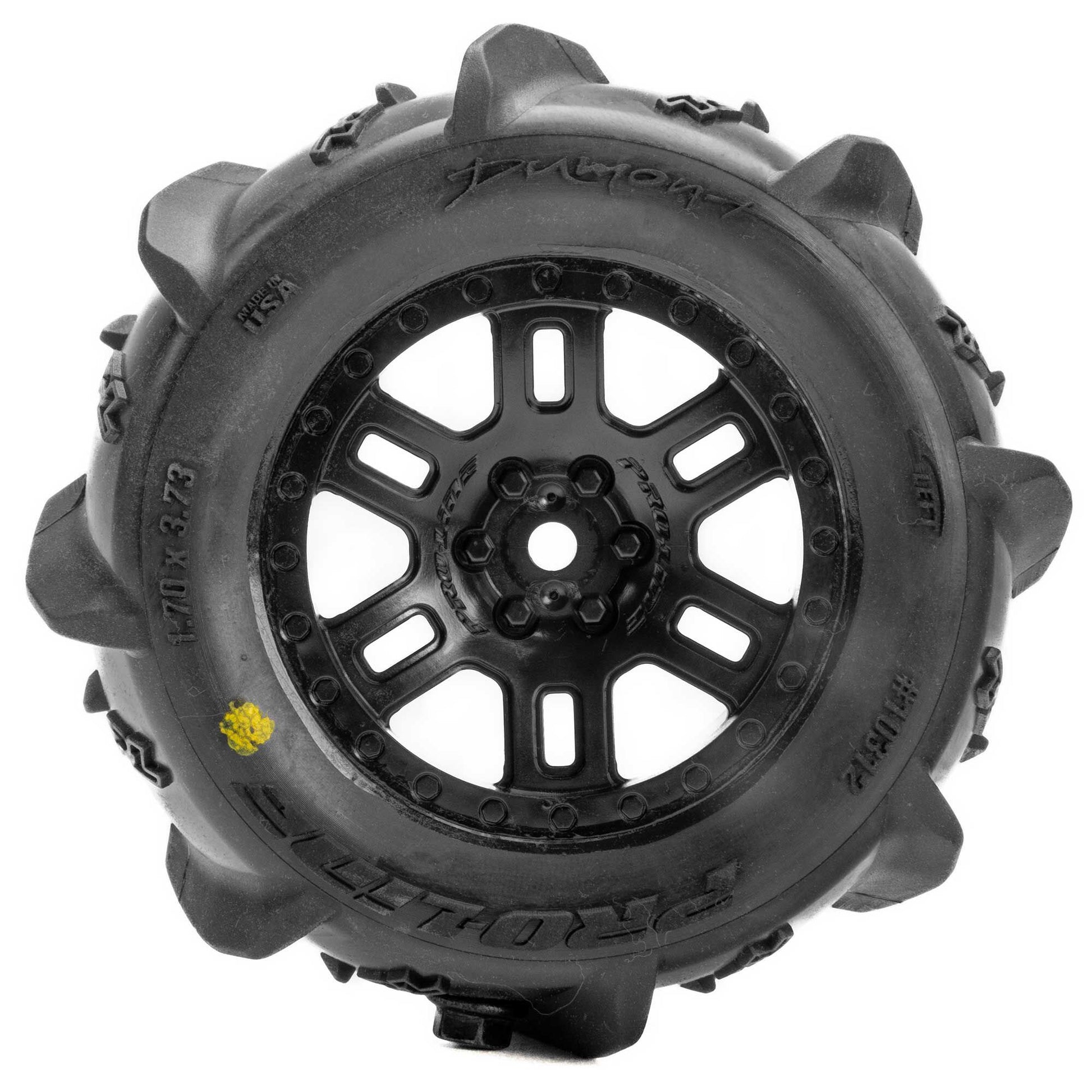 Pro-Line Racing PRO1031210 1:16 Dumont Paddle Tires Mounted 12mm Black Split Six
