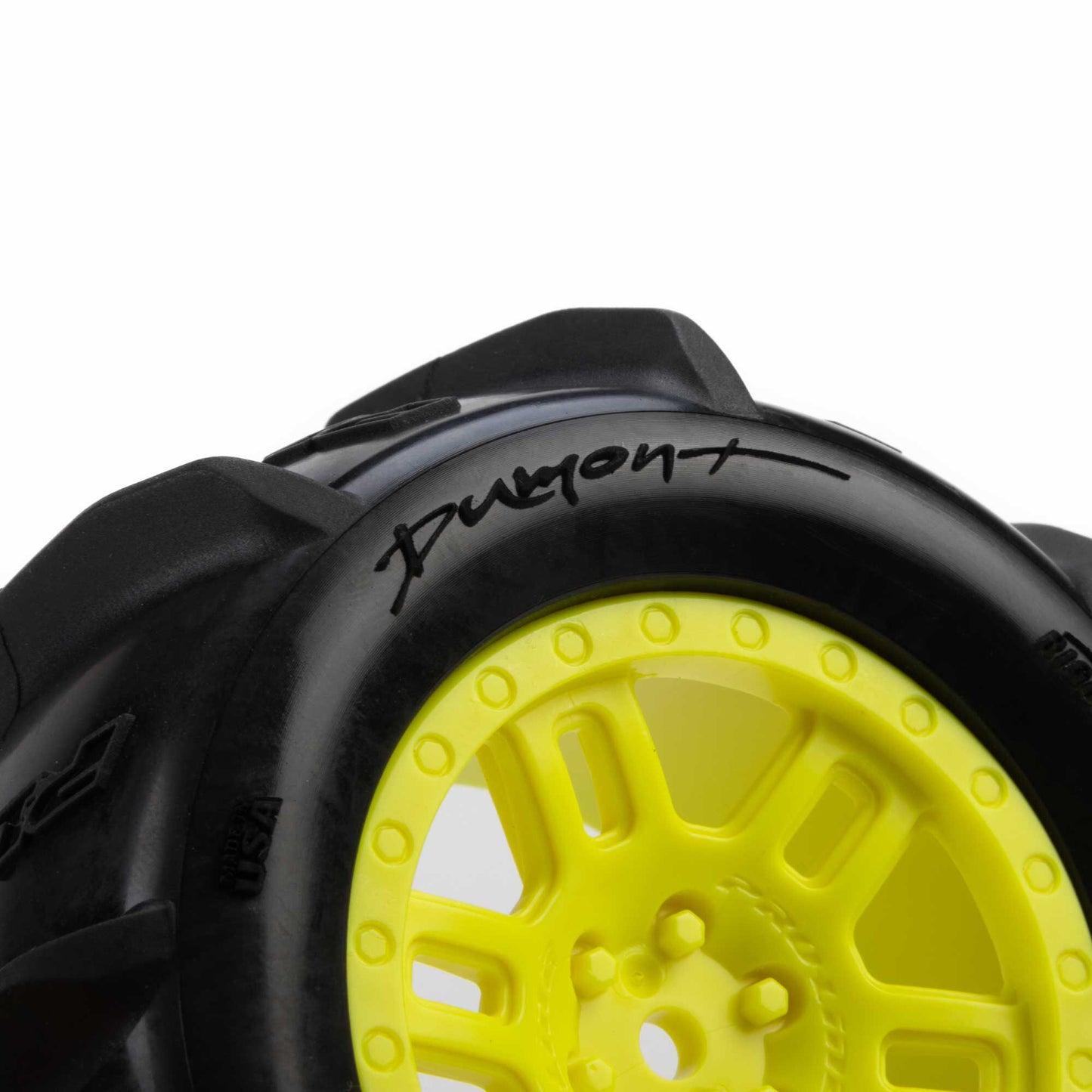 Pro-Line Racing PRO1031212 1:16 Dumont Paddle Tire Mounted 12mm Yellow Split Six