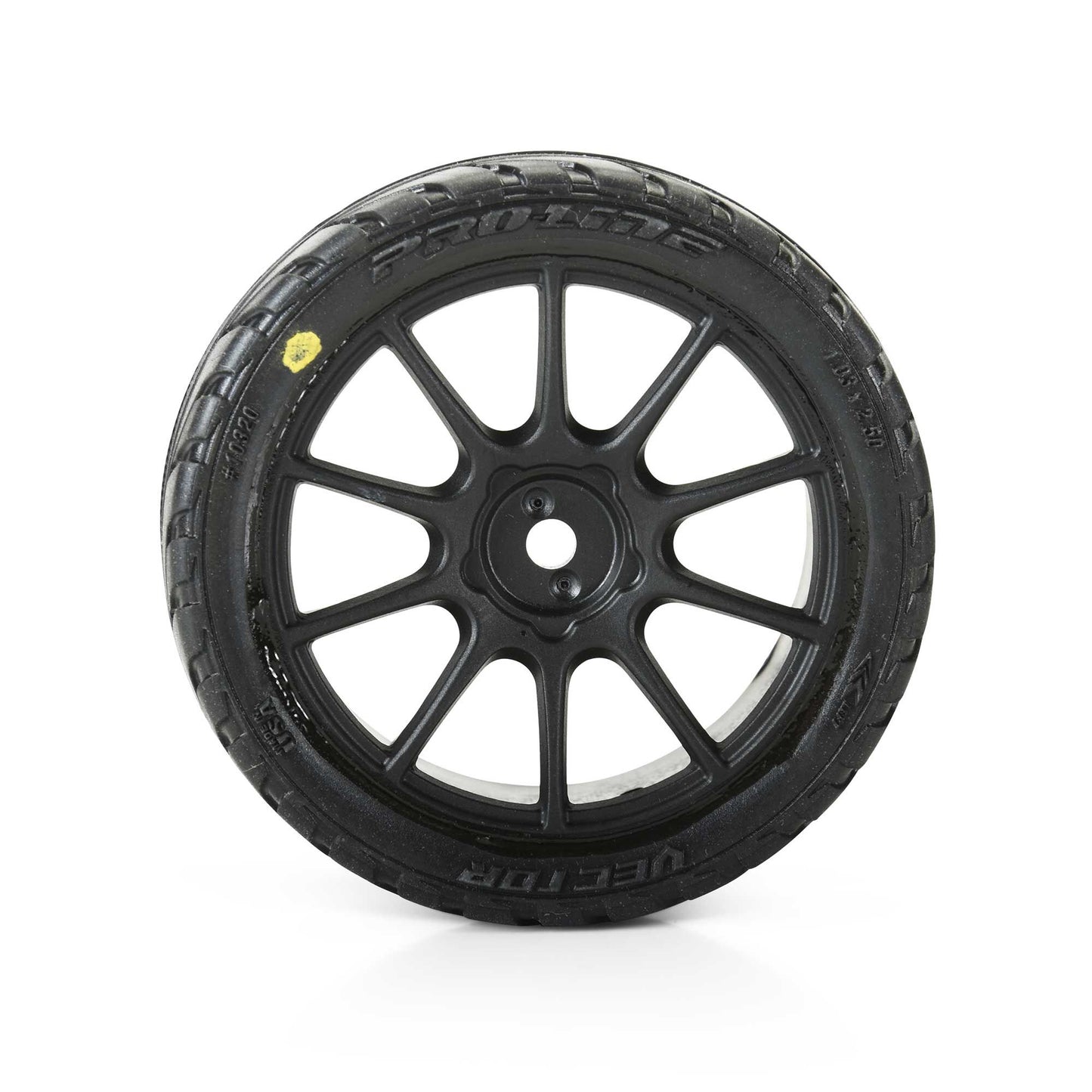 Pro-Line Racing 1032010 1:14 Vector Tire MTD Black Mach-10 Wheel (Pack of 4)