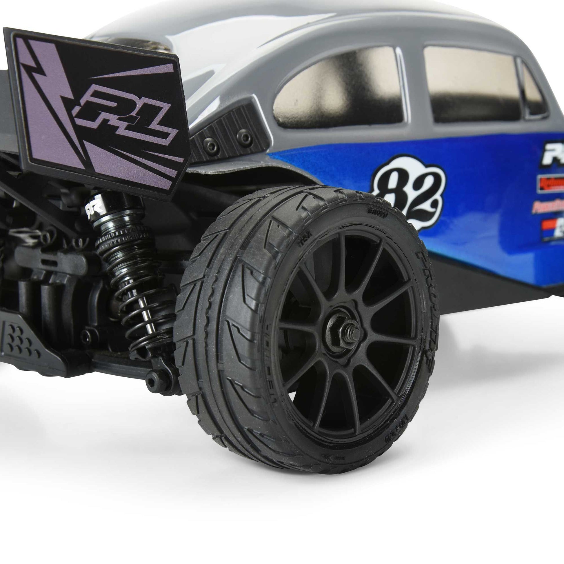Pro-Line Racing 1032010 1:14 Vector Tire MTD Black Mach-10 Wheel (Pack of 4)