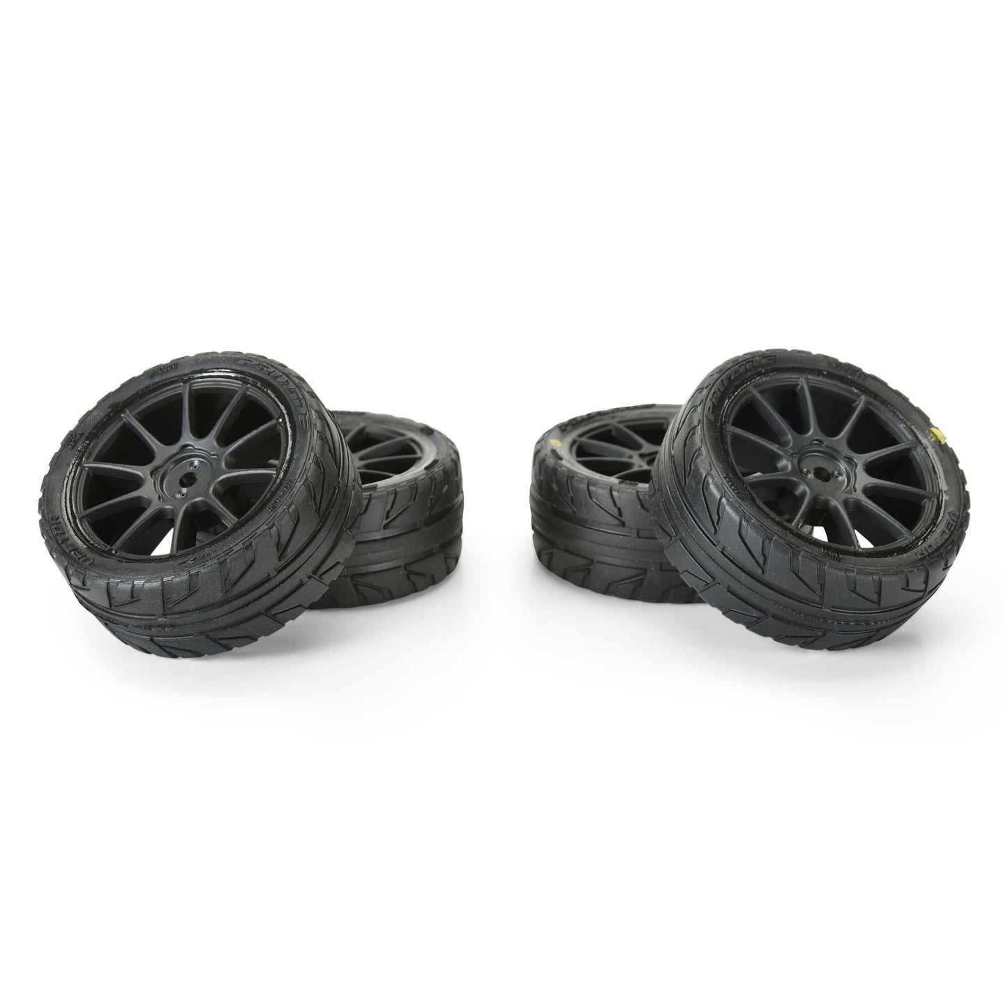 Pro-Line Racing 1032010 1:14 Vector Tire MTD Black Mach-10 Wheel (Pack of 4)