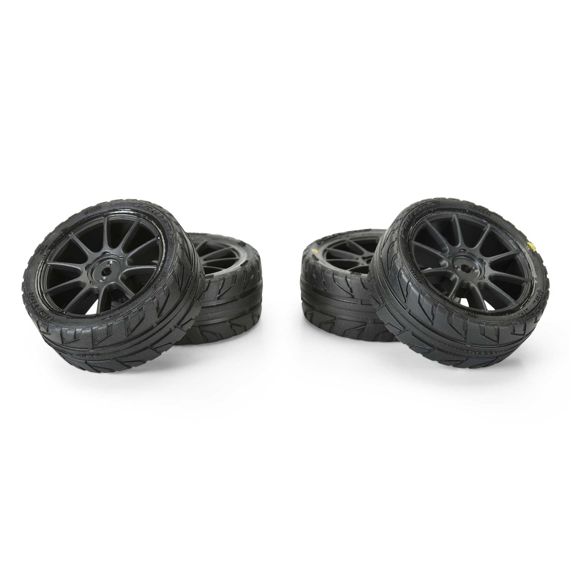 Pro-Line Racing 1032010 1:14 Vector Tire MTD Black Mach-10 Wheel (Pack of 4)