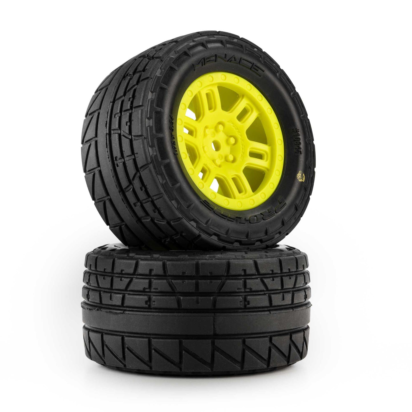 Pro-Line Racing PRO1034512 1:16 Menace Street Tire Mounted 12mm Yellow Split Six
