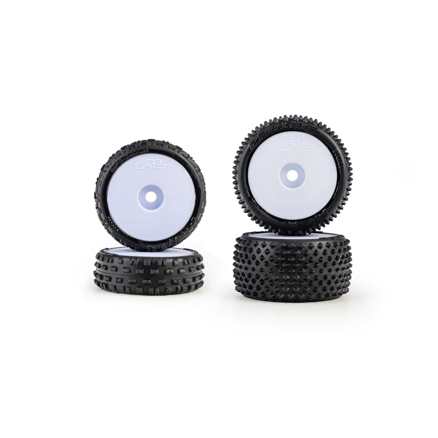 Pro-Line Racing PRO1035513 1:24 Wedge FR & Prism RR Carpet Tires Mounted, White