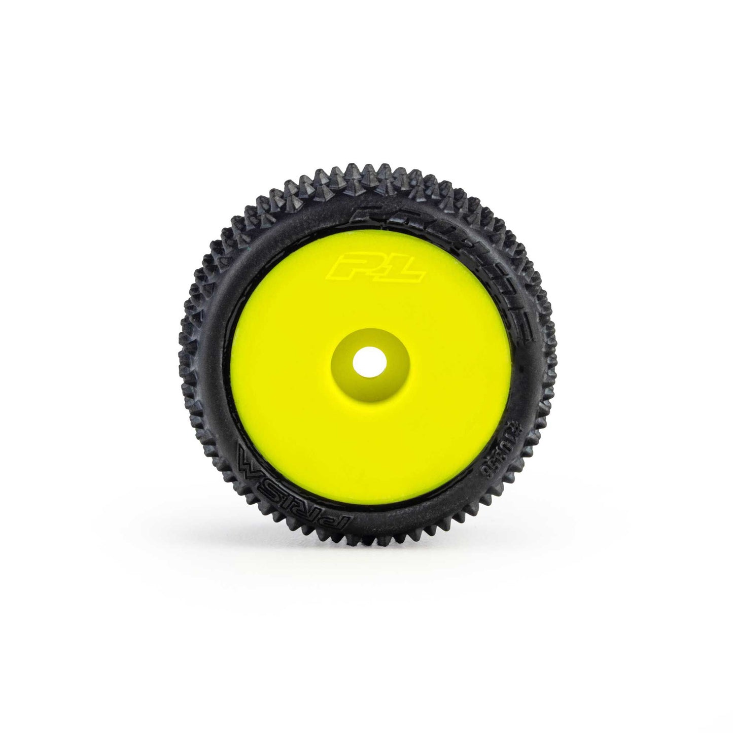 Pro-Line Racing PRO1035612 1:28 Prism Front/Rear Carpet Tire Mounted 7mm, Yellow