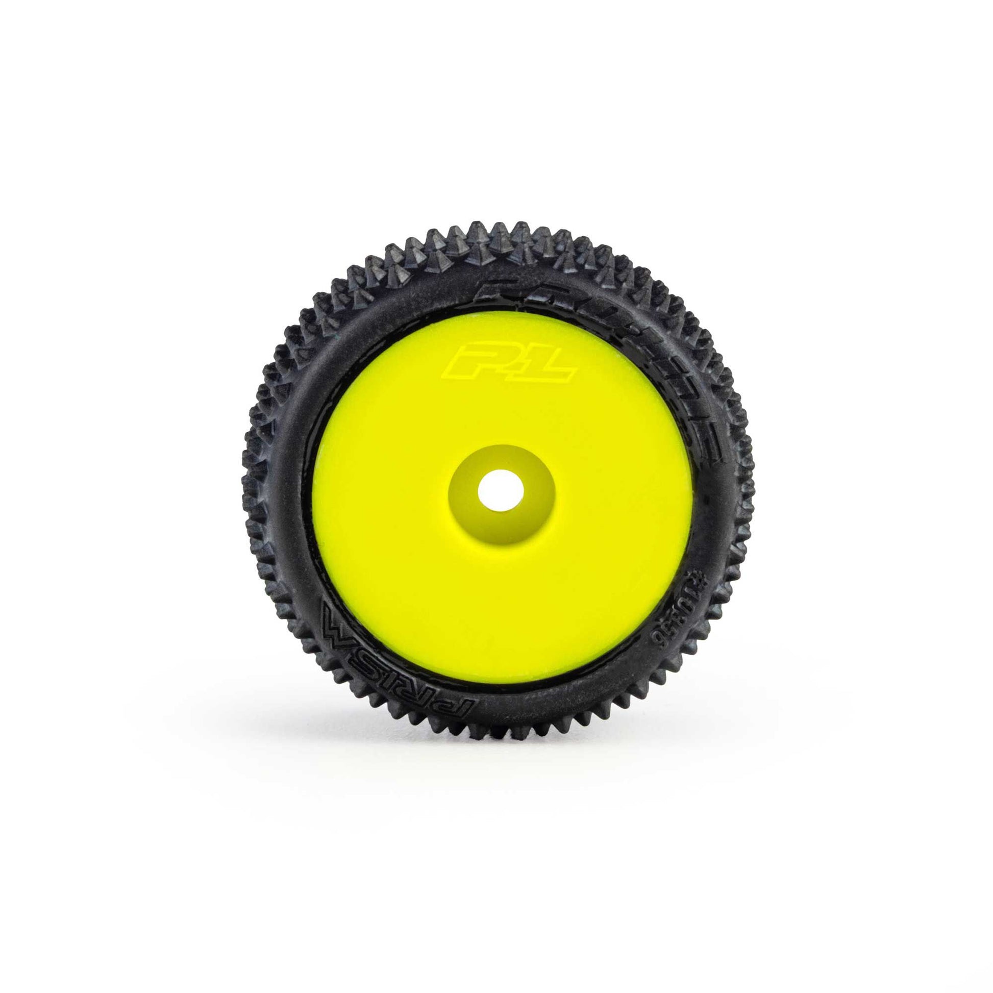 Pro-Line Racing PRO1035612 1:28 Prism Front/Rear Carpet Tire Mounted 7mm, Yellow