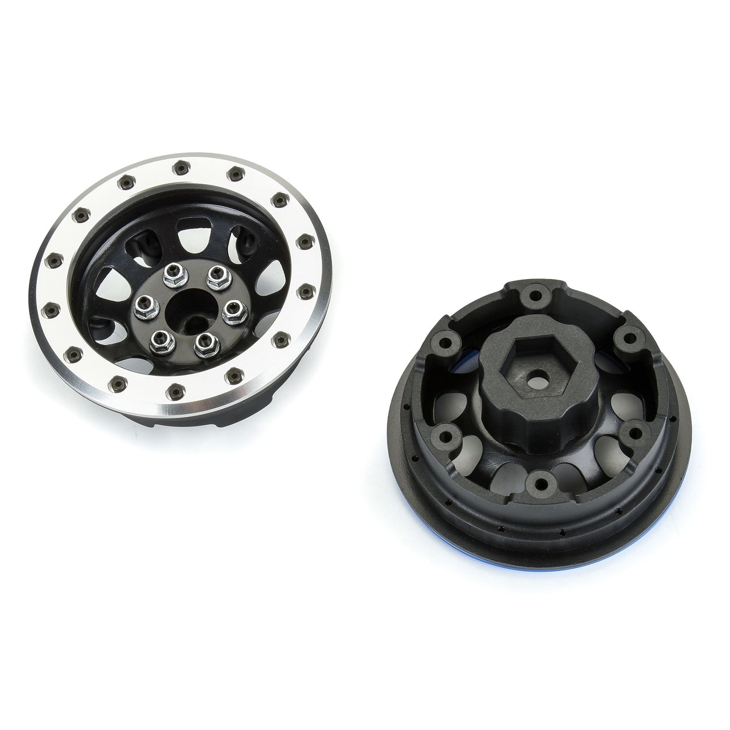 Pro-Line Racing 283801 1:6 Steelies 2.9" Dual Offset SCX6 Wheels Silver/Black