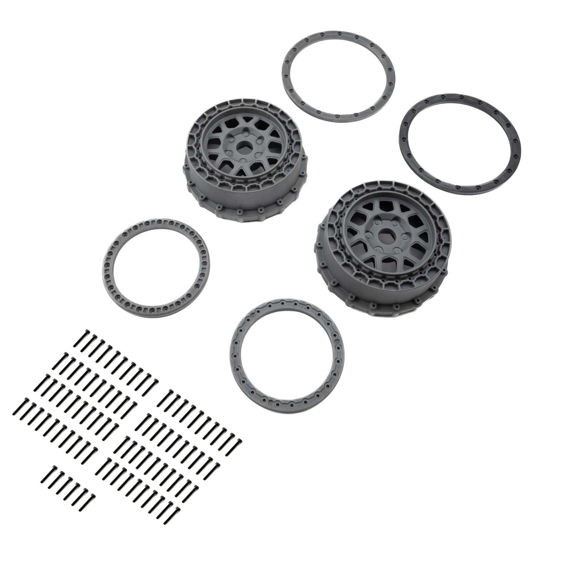 Pro-Line Racing 287805 1:5 5IVE-T 3.0 Gray Wheel and Beadlock (Set of 2)