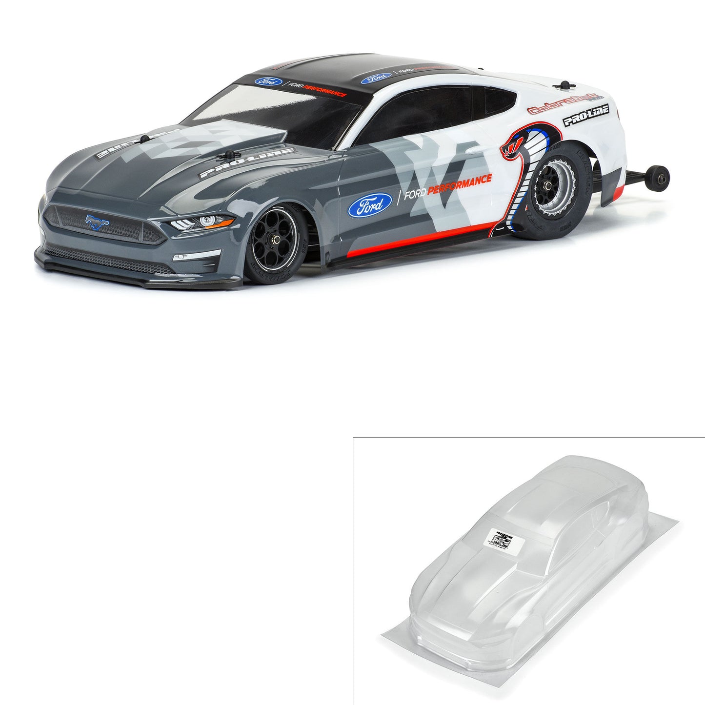 Pro-Line Racing PRO360500 1:16 2021 Ford Mustang Cobra Jet Clear Body