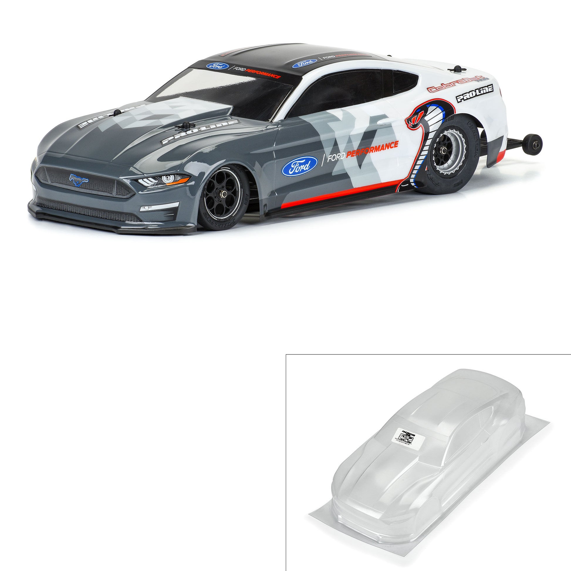 Pro-Line Racing PRO360500 1:16 2021 Ford Mustang Cobra Jet Clear Body