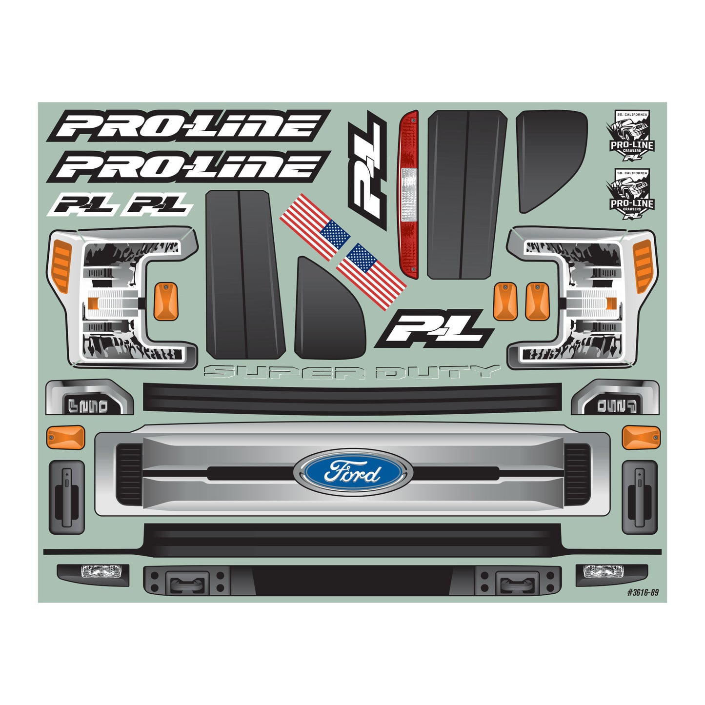 Pro-Line Racing 361600 1:6 SCX6 2017 Ford F-250 Super Duty Cab-Only Clear Body