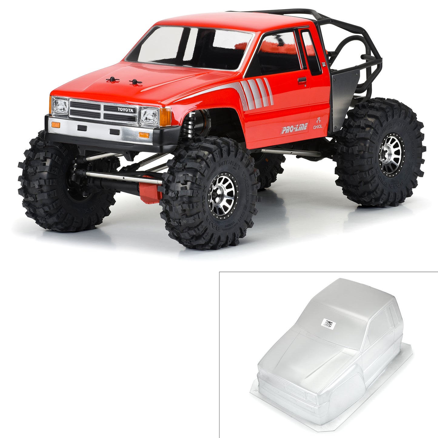 Pro-Line Racing 362200 1:6 SCX6 1985 Toyota Hilux SR5 Cab-Only Clear Body