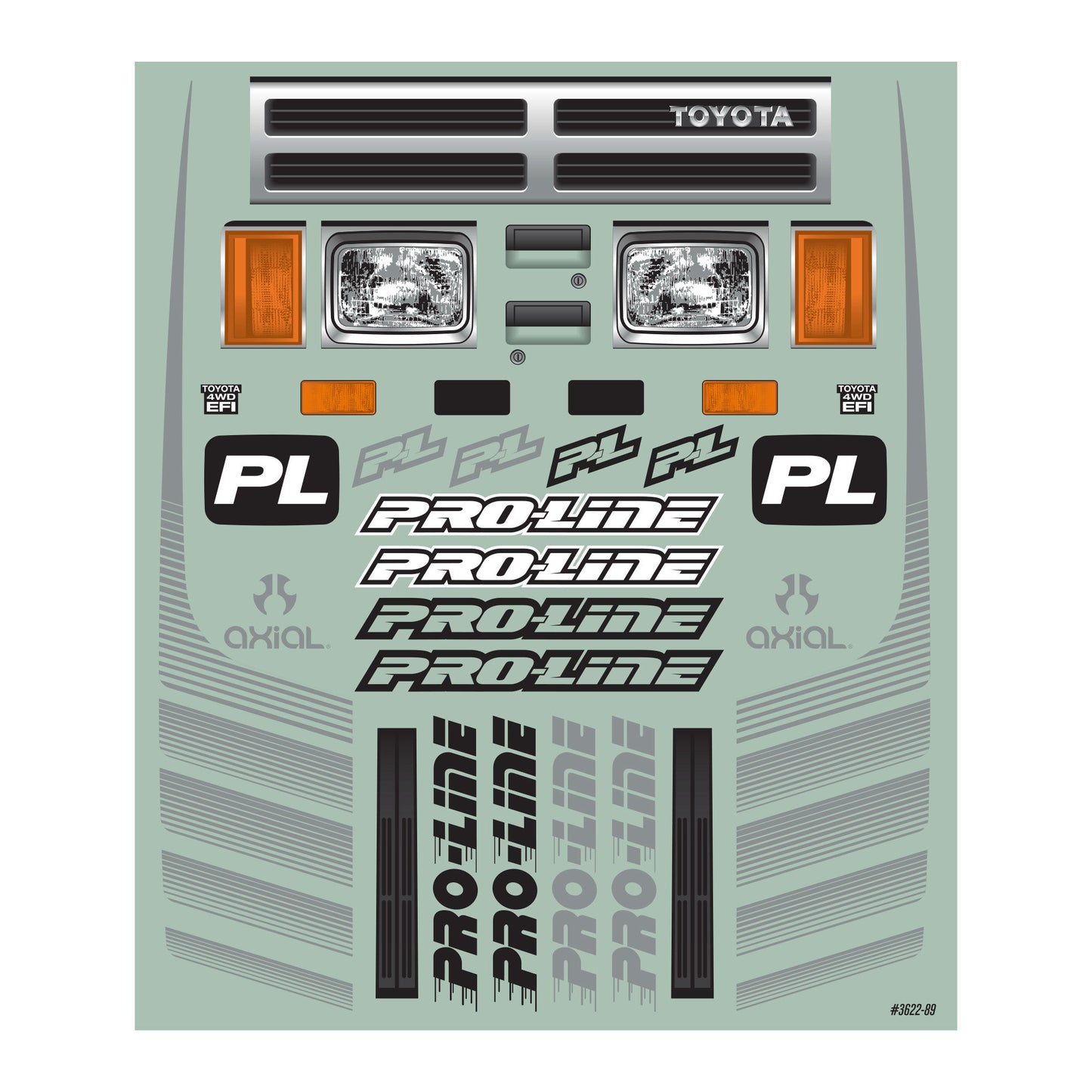 Pro-Line Racing 362200 1:6 SCX6 1985 Toyota Hilux SR5 Cab-Only Clear Body