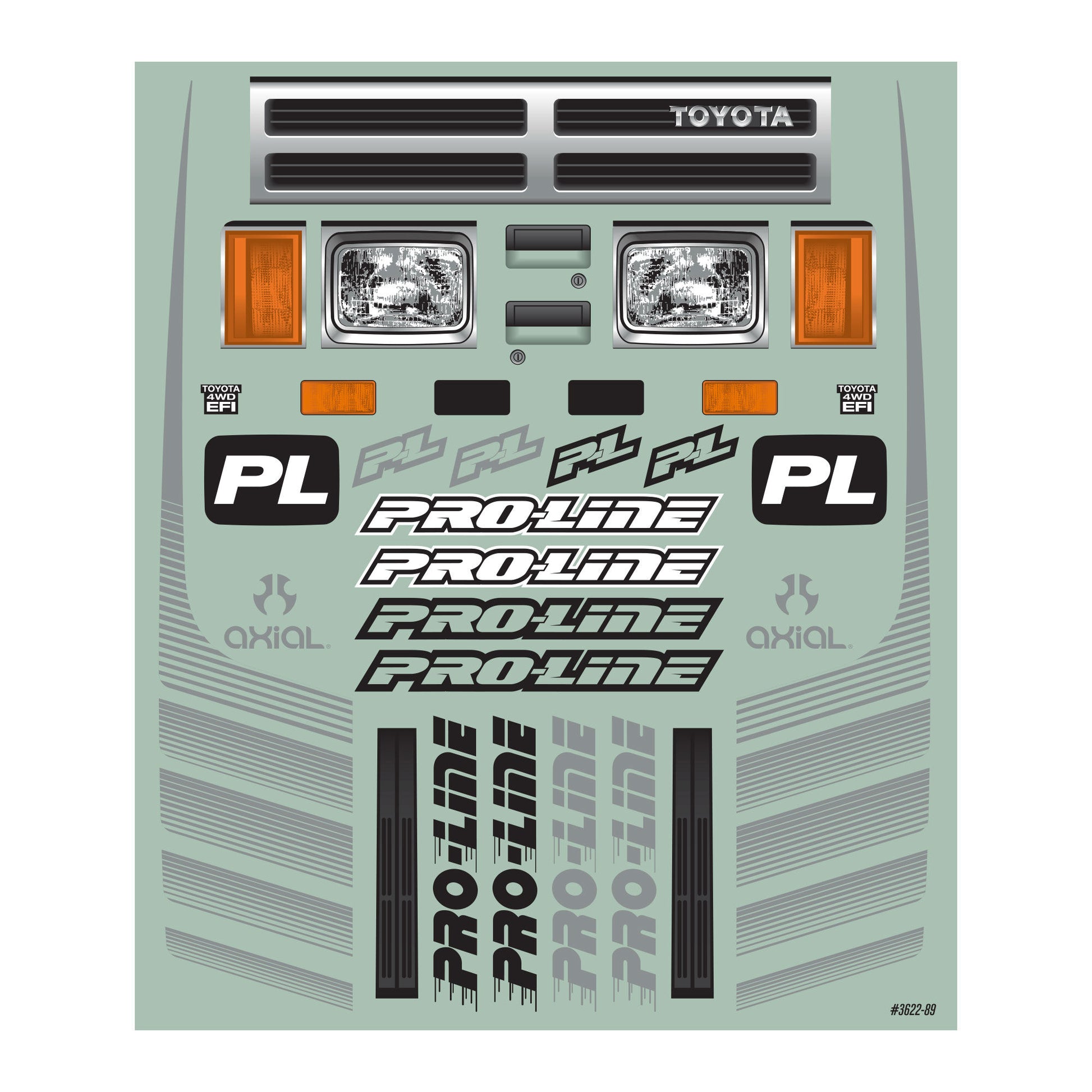 Pro-Line Racing 362200 1:6 SCX6 1985 Toyota Hilux SR5 Cab-Only Clear Body