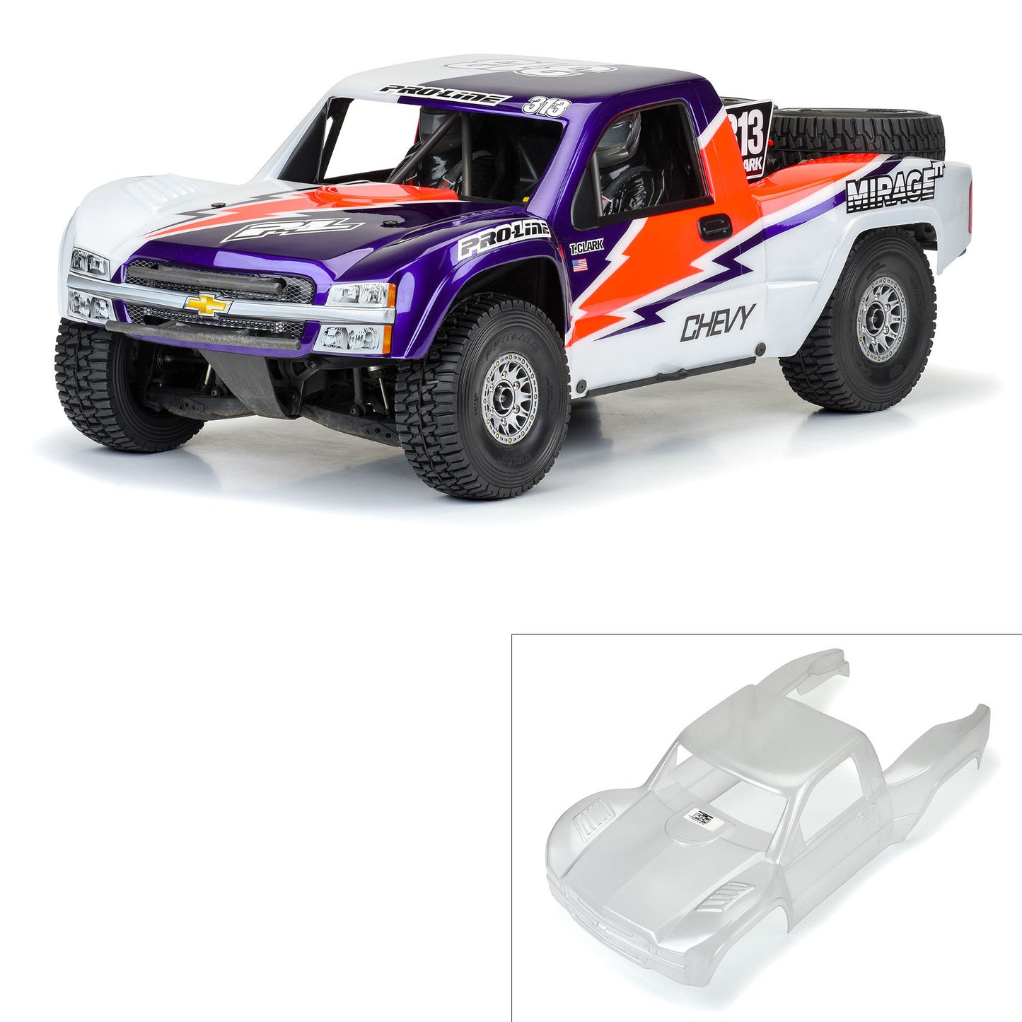 Pro-Line Racing 362417 1:7 Pre-Cut 2007 Chevy Silverado Clear Body
