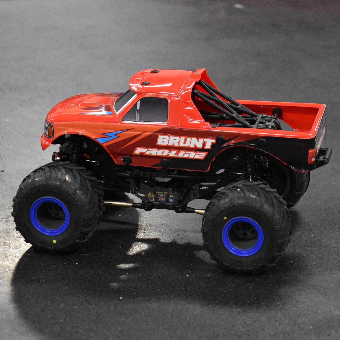 Pro-Line Racing 365812 1:18 Losi Mini LMT Pre-Cut Brunt Tough-Color Red Body