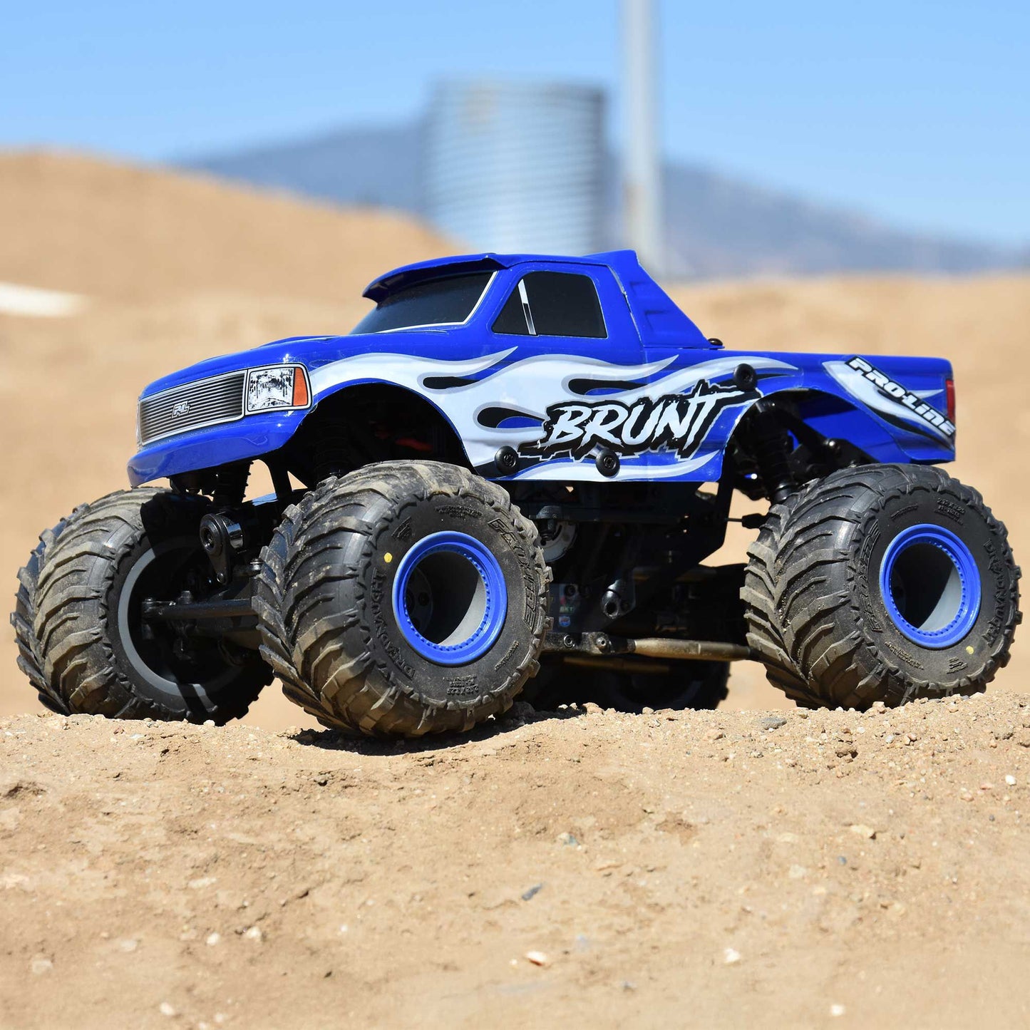 Pro-Line Racing 365813 1:18 Losi Mini LMT Pre-Cut Brunt Tough-Color Blue Body