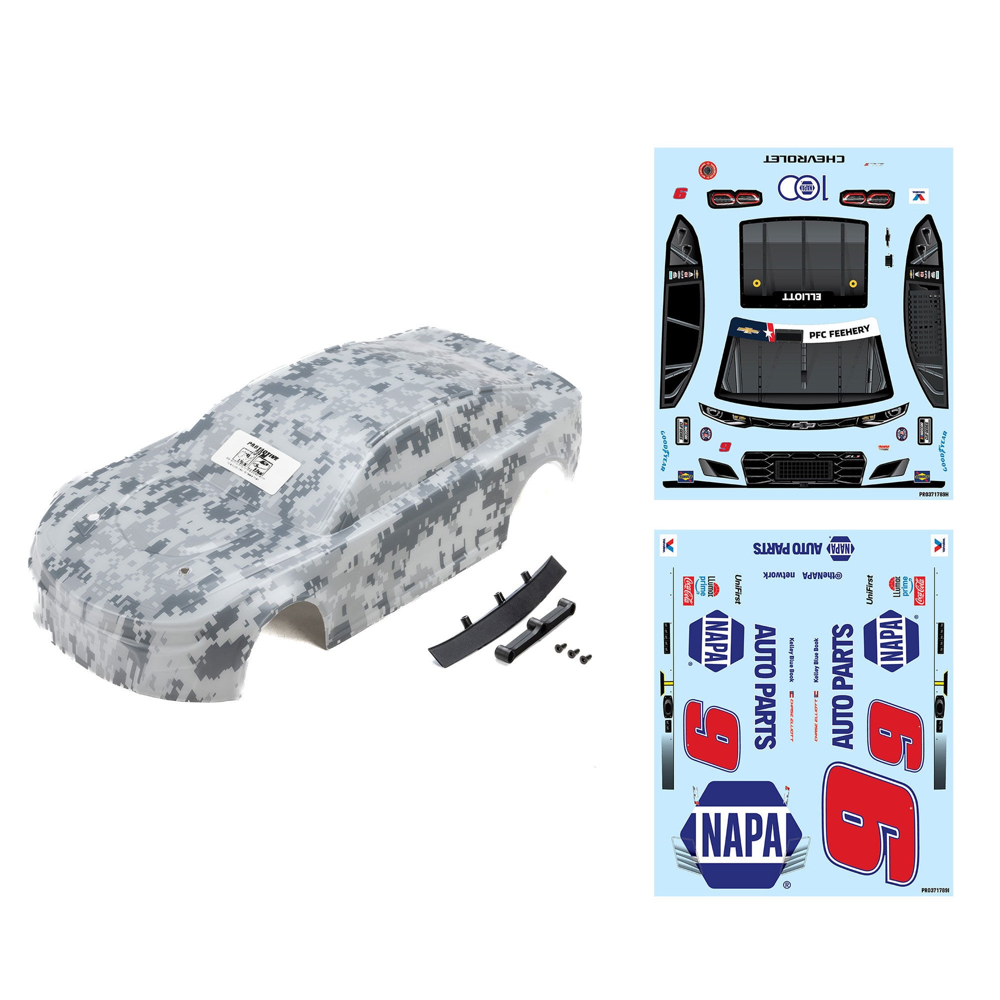Pro-Line Racing 371723 1:12  Limited Edition Elliott #9 NAPA Charlotte 2025 Body