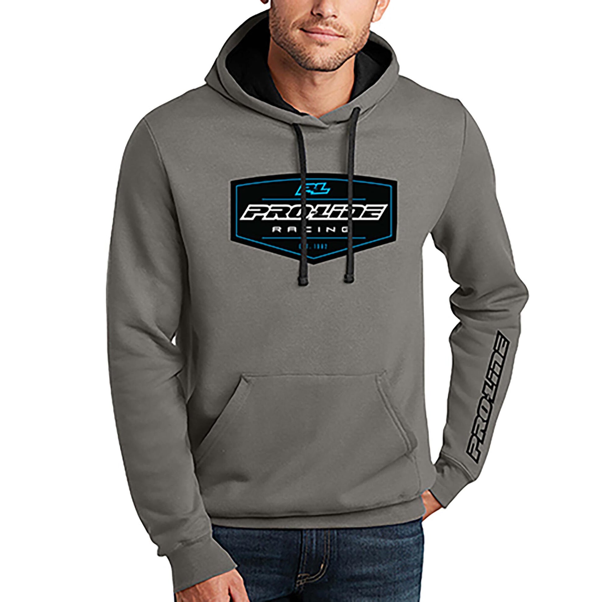 Pro-Line Racing 986401 Pro-Line Crest Grey Hoodie - Small