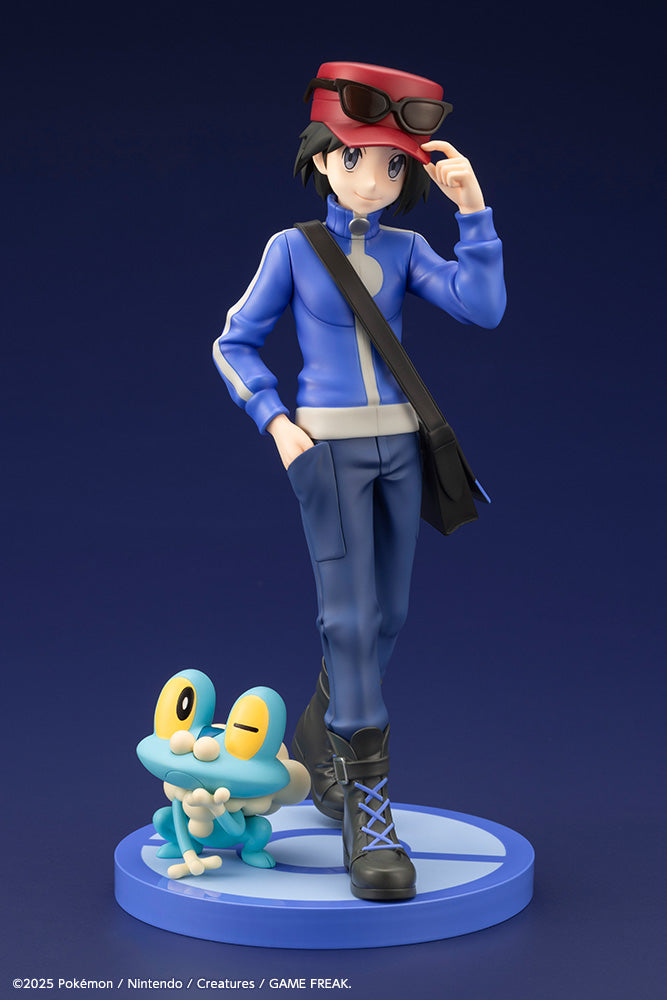 Kotobukiya PV344 1:8 Pokemon Calem with Froakie PVC Pre-Painted Figure