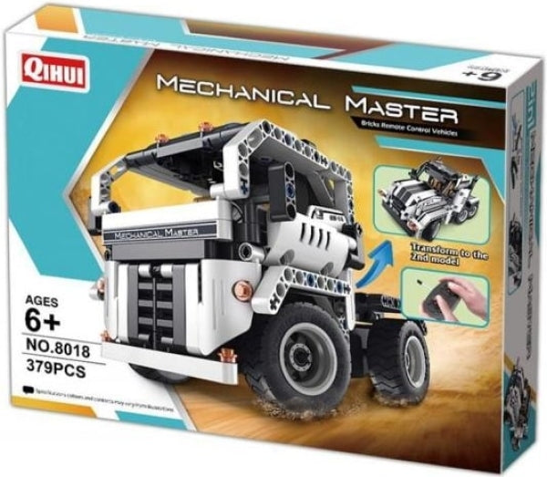Qihui 8018 Mechanical Master 2-in-1 Truck Bricks Remote Control Vehicles
