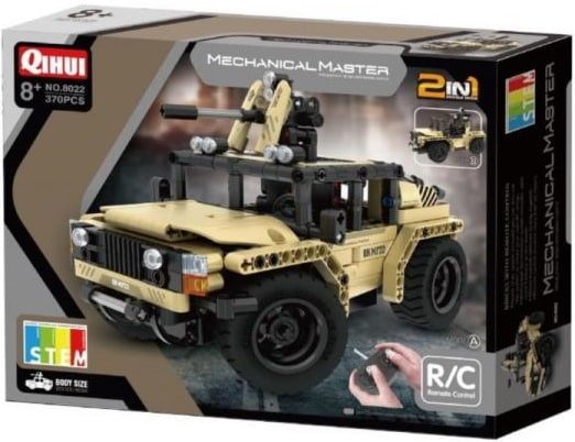 Qihui 8022 Tech Bricks 2-in-1 RC Armed Off Road 370 Pieces Building Blocks