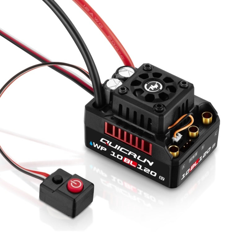 HobbyWing 30107200 QUICRUN 10BL120 G2 2-4S Waterproof Sensorless Brushless ESC