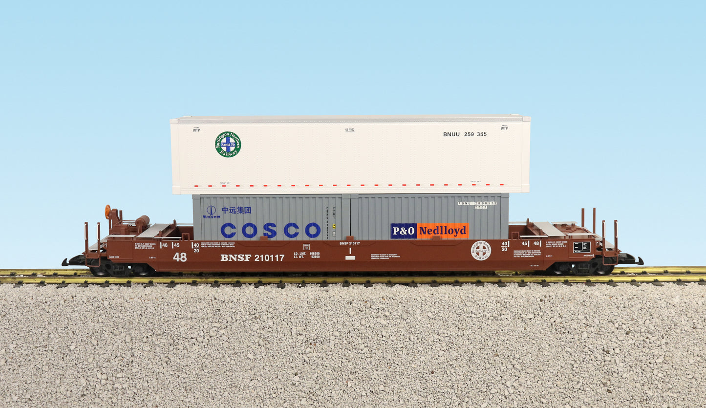 USA Trains R17110 G BNSF Circle Logo Intermodal Car with Container #1