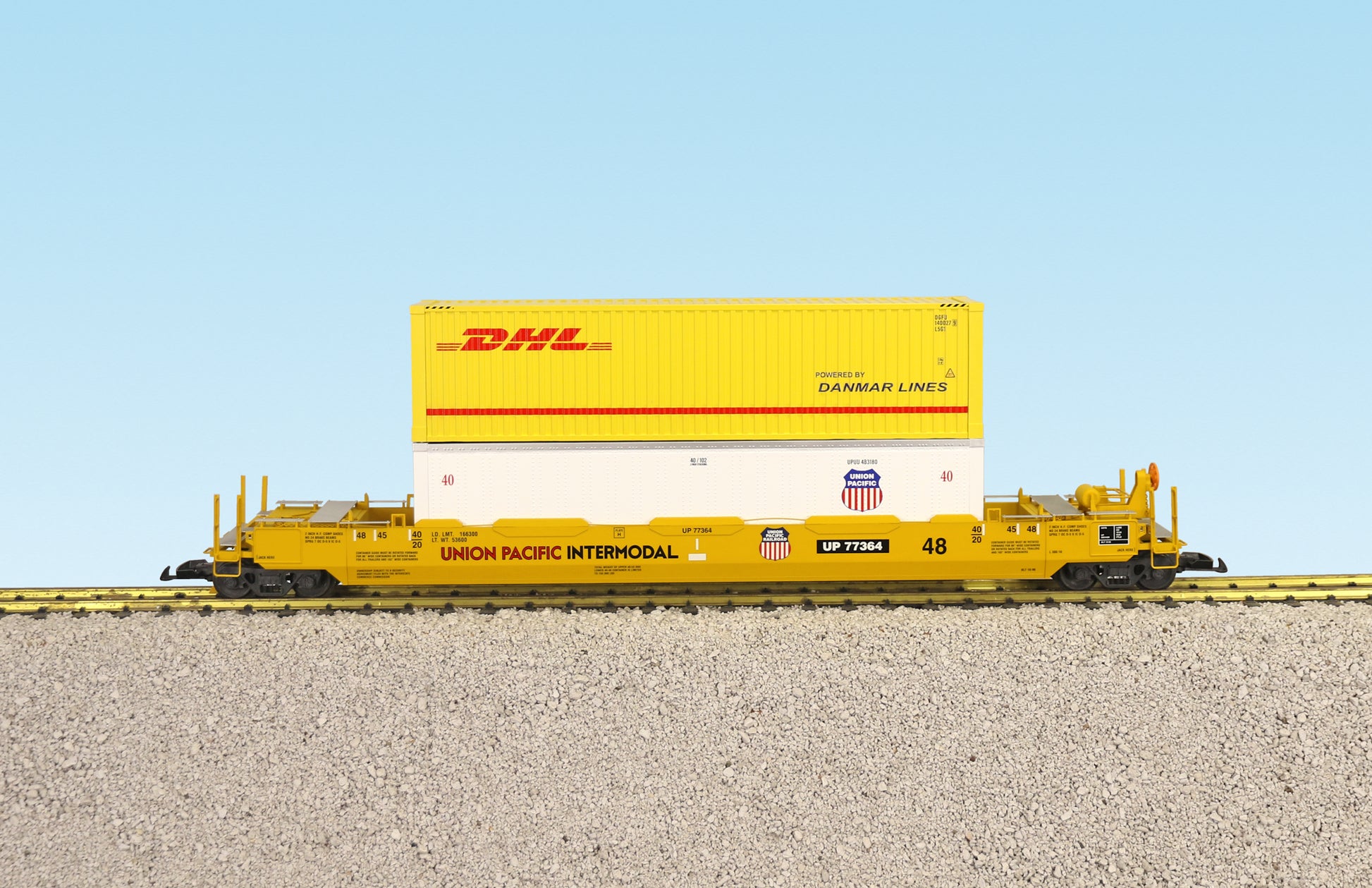 USA Trains R17115 G Union Pacific Intermodal Car with Containers #2