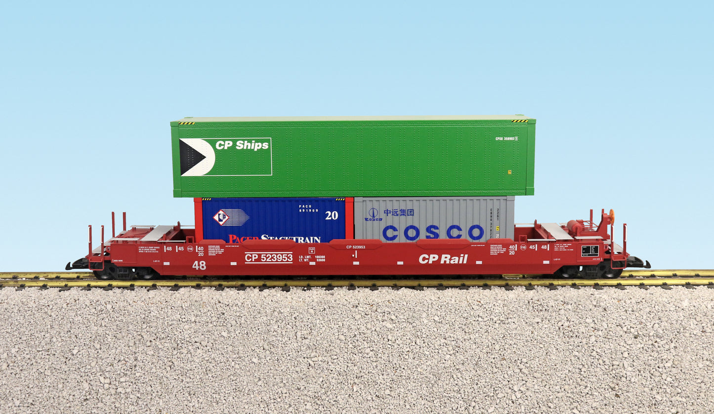 USA Trains R17122 G Canadian Pacific Intermodal Car with Containers #1