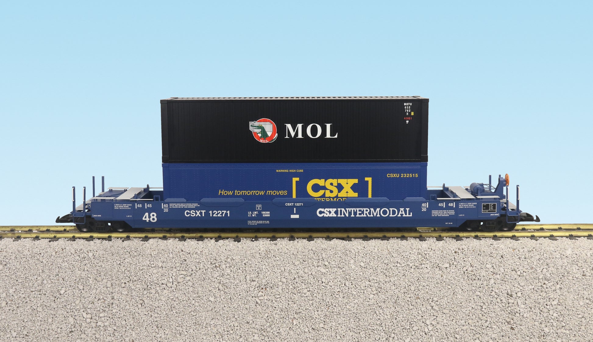 USA Trains R17130 G CSX Intermodal Car with Containers #2