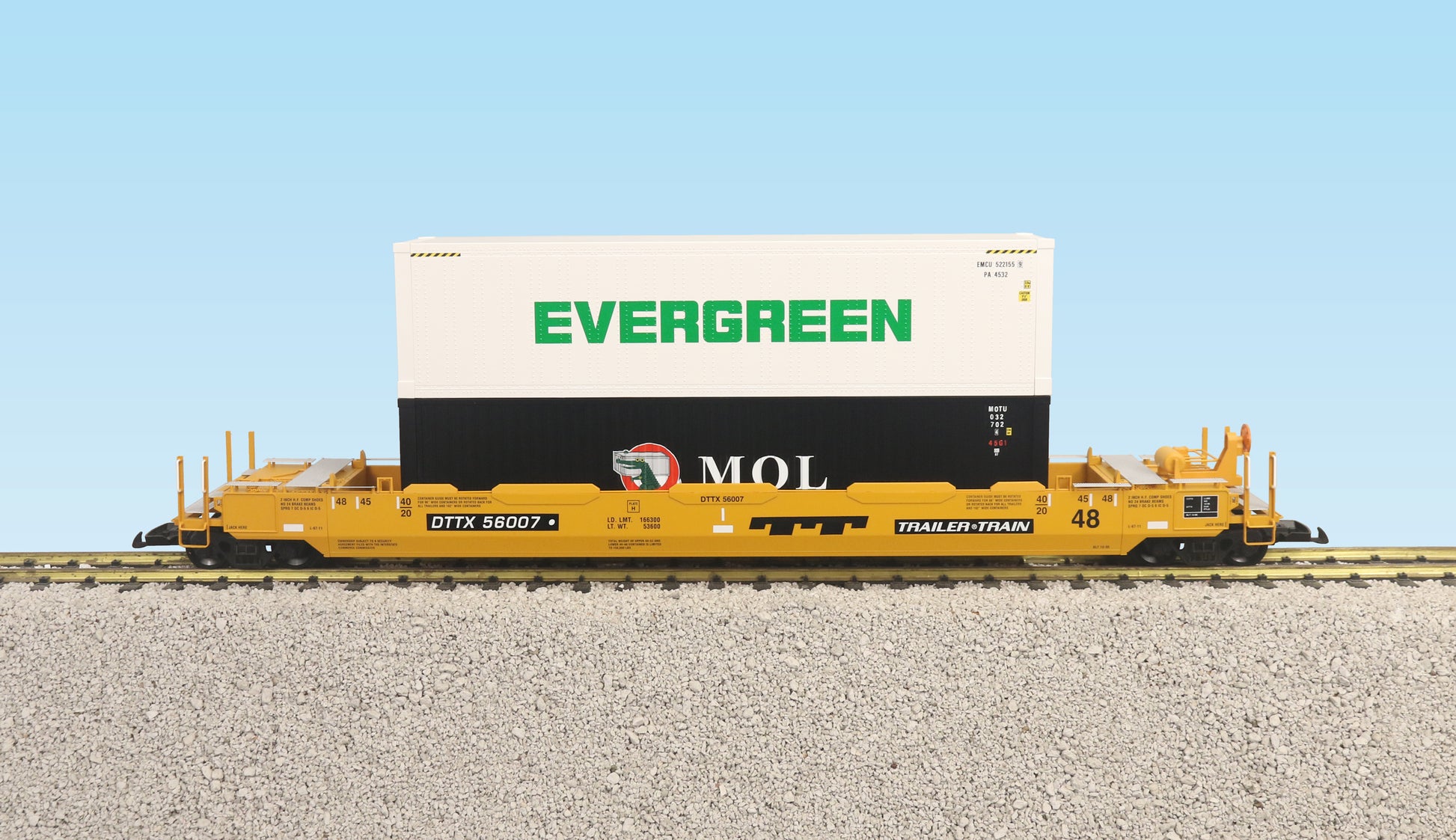 USA Trains R17142 G Trailer Train Intermodal Car with Containers #2