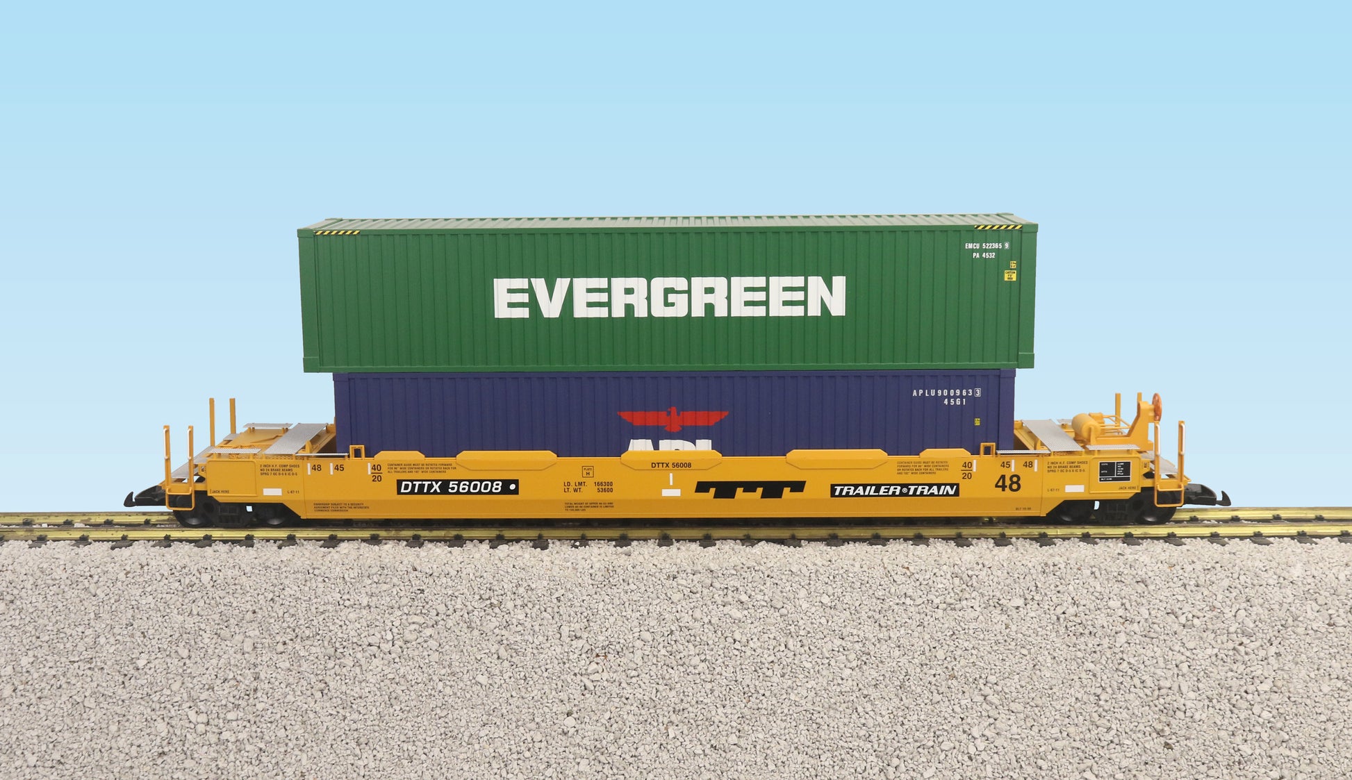 USA Trains R17143 G Trailer Train Intermodal Car with Containers #3