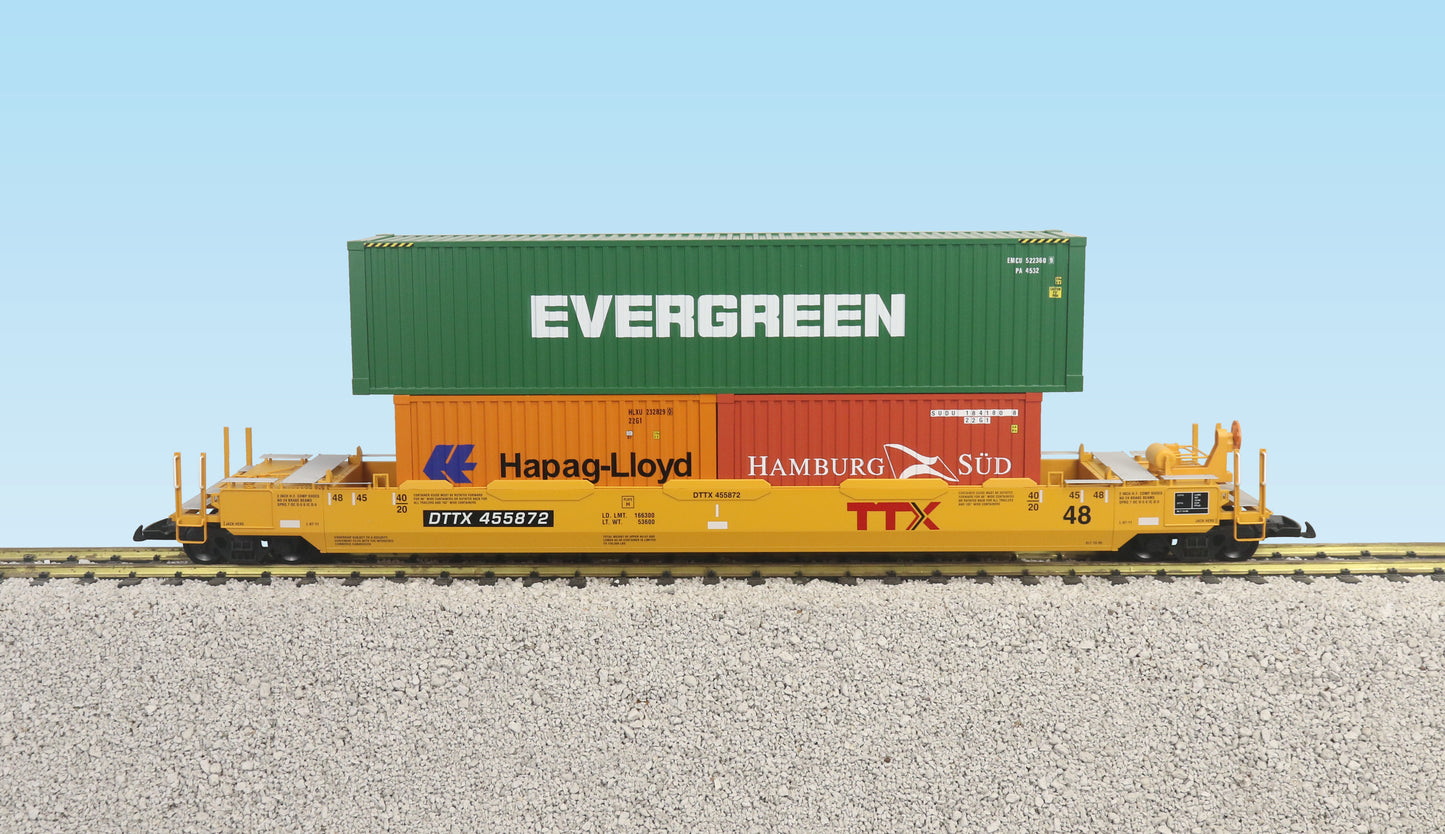 USA Trains R17145 G TTX Red Logo Intermodal Car with Containers #1