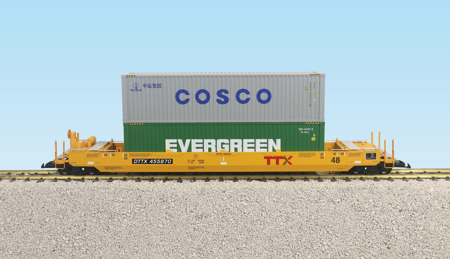 USA Trains R17146 G TTX Red Logo Intermodal Car with Containers #2