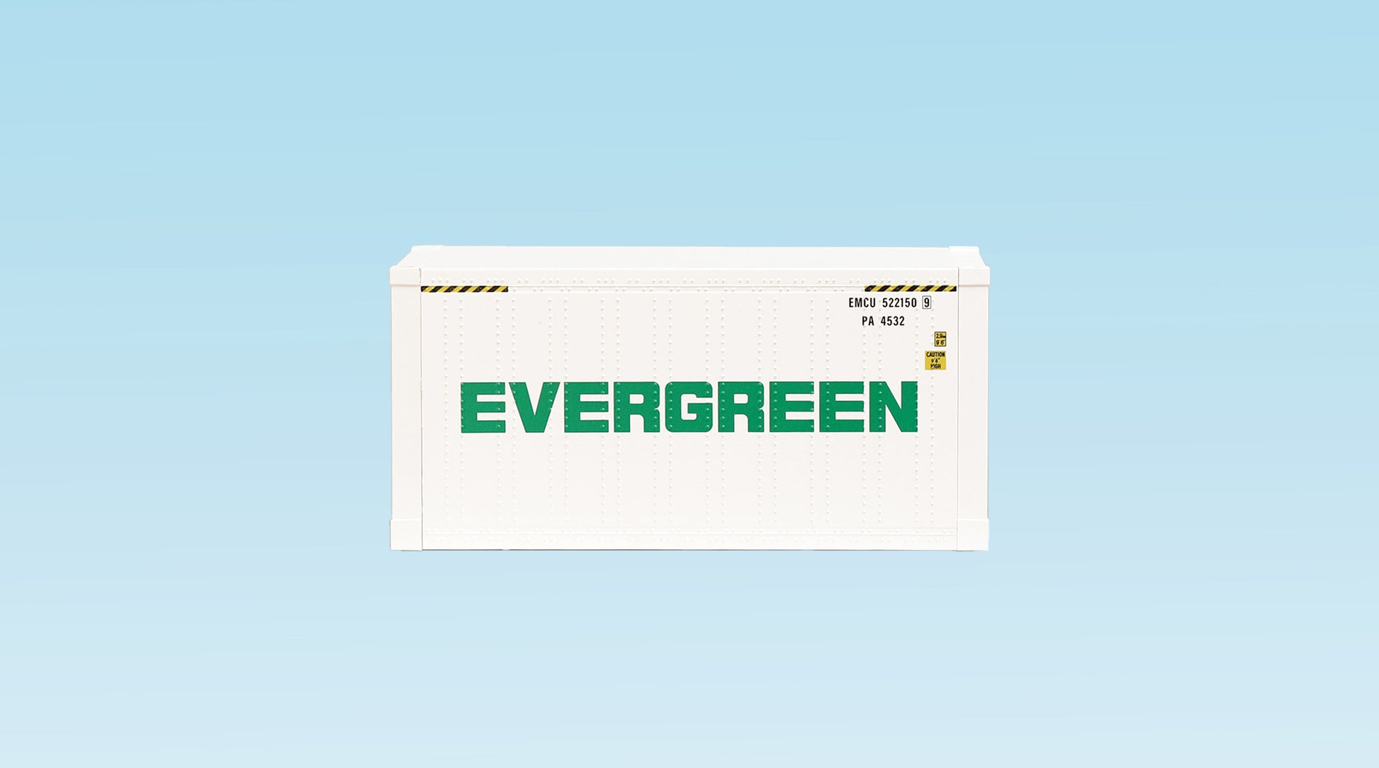 USA Trains R1714A G Evergreen 20' Container with White Smooth Sides