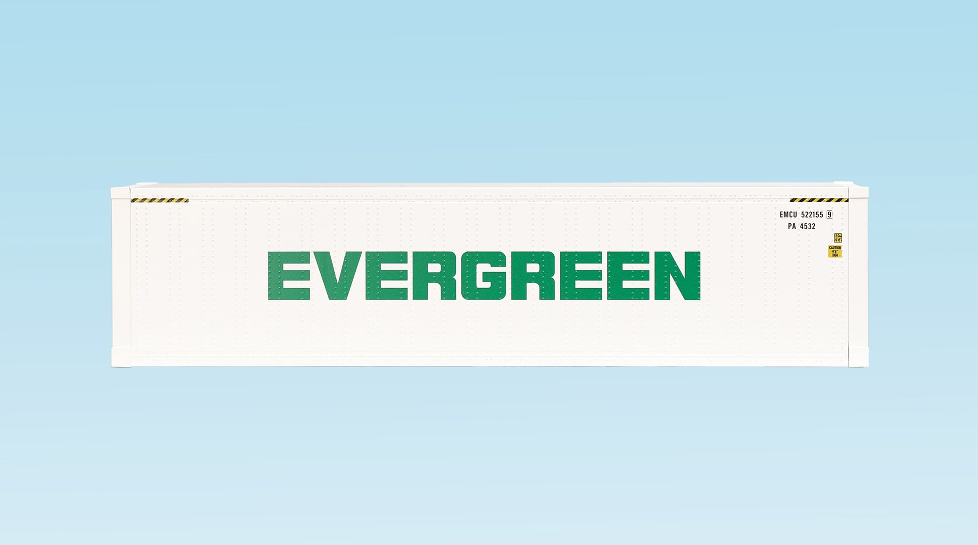 USA Trains R1714B G Evergreen 40' Container with White Smooth Sides