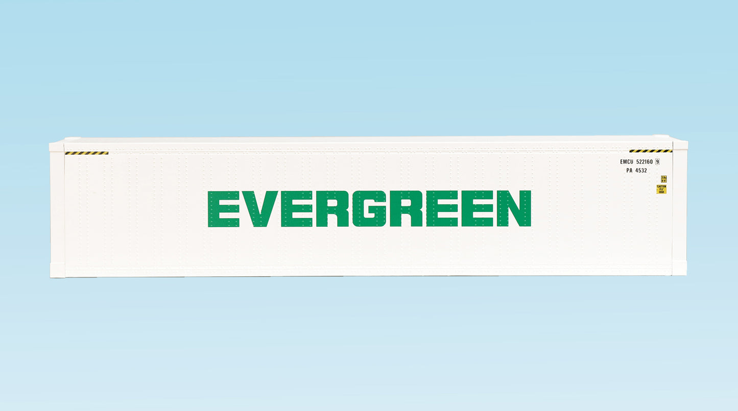 USA Trains R1714C G Evergreen 45' Container with White Smooth Sides