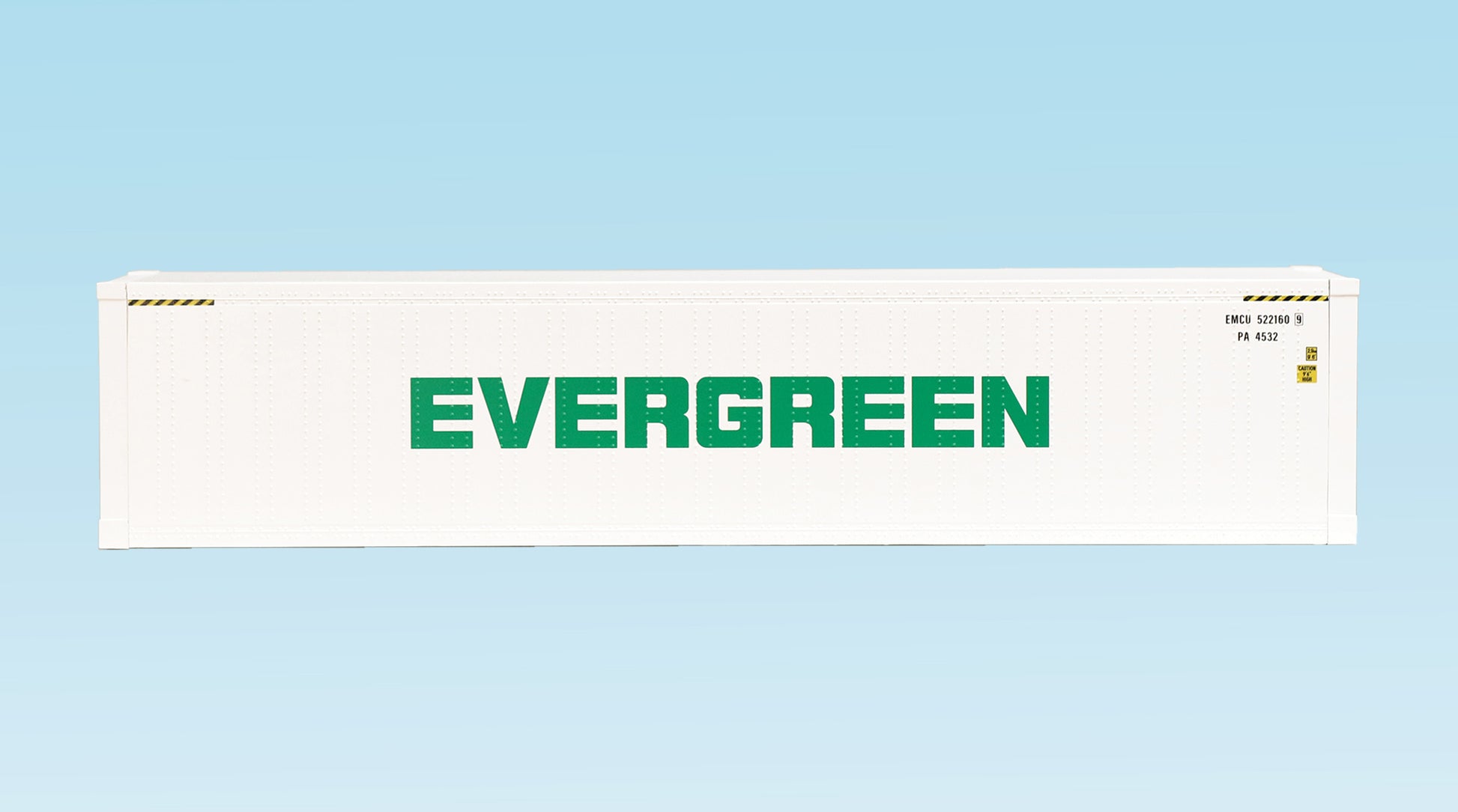 USA Trains R1714C G Evergreen 45' Container with White Smooth Sides