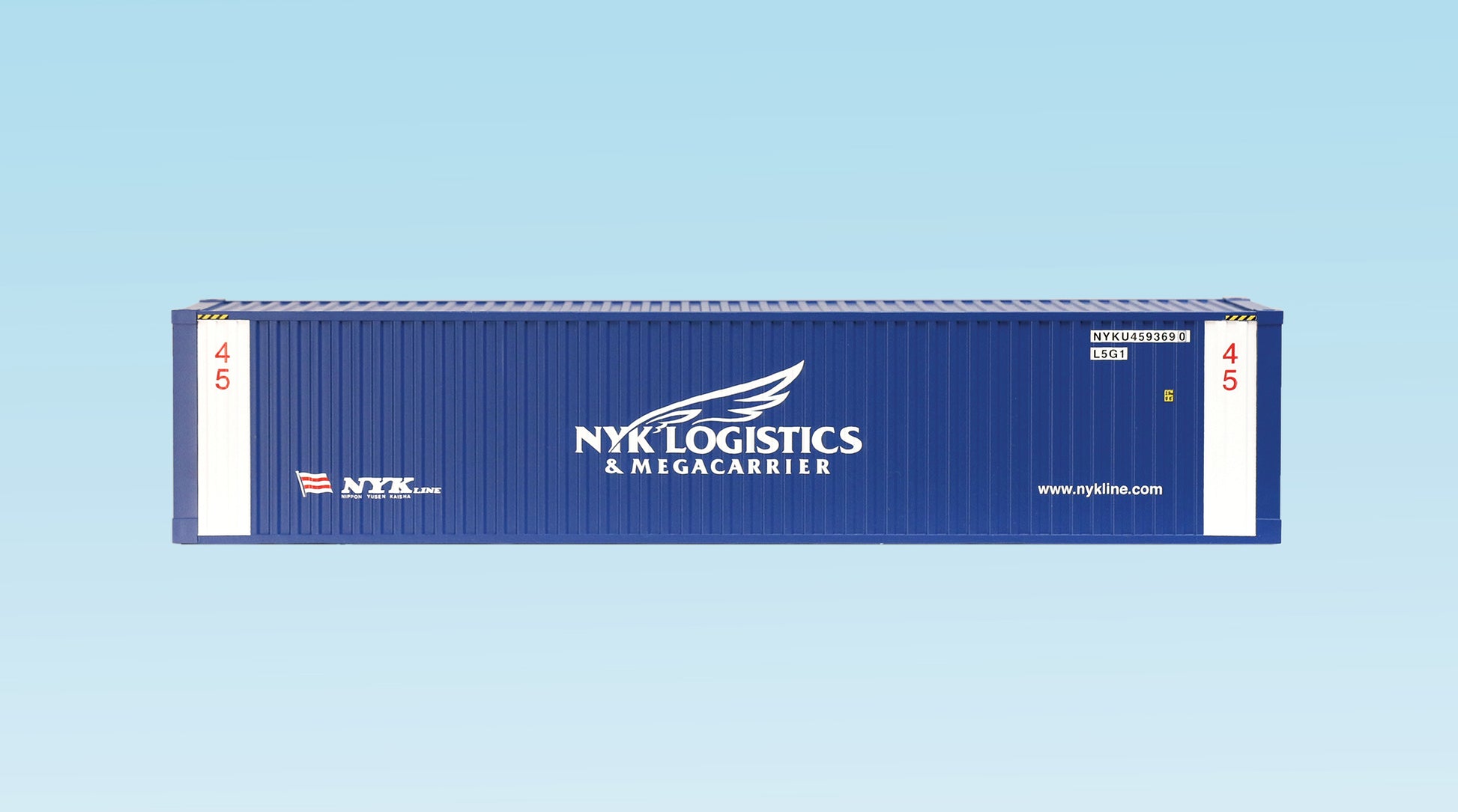 USA Trains R1717C G NYK Logistics 45' Container with Corrugated Sides