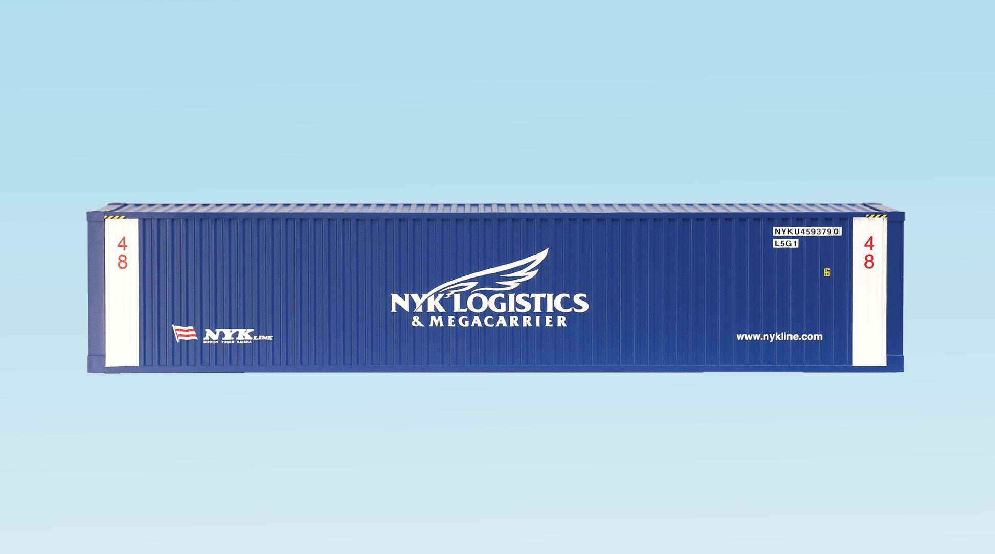 USA Trains R1717D G NYK Logistics 48' Container with Corrugated Sides