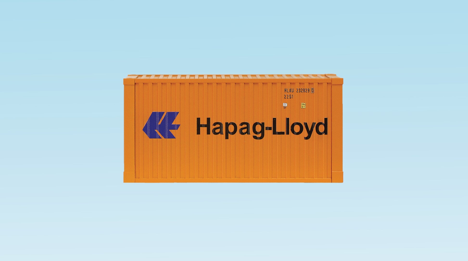 USA Trains R1718A G Hapag-Lloyd 20' Container w/Corrugated Sides
