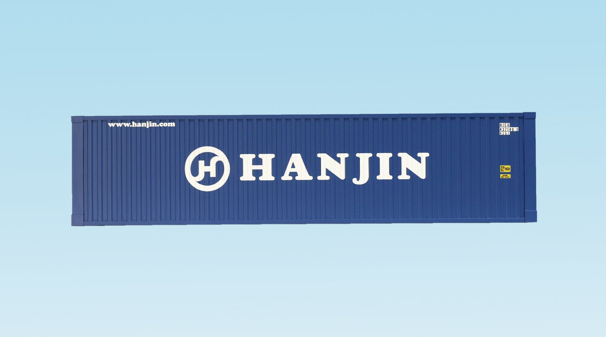 USA Trains R1724B G Hanjin 40' Container with Corrugated Sides
