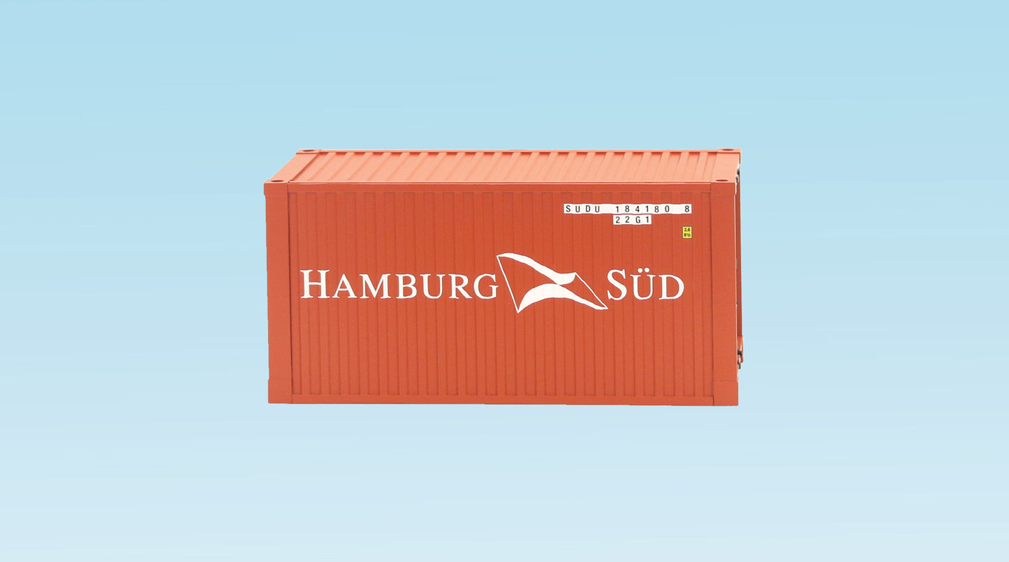 USA Trains R1731A G Hamburg Sud 20' Container with Corrugated Sides