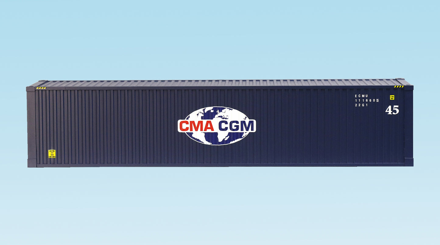 USA Trains R1734C G CMA/CGM 45' Container with Corrugated Sides