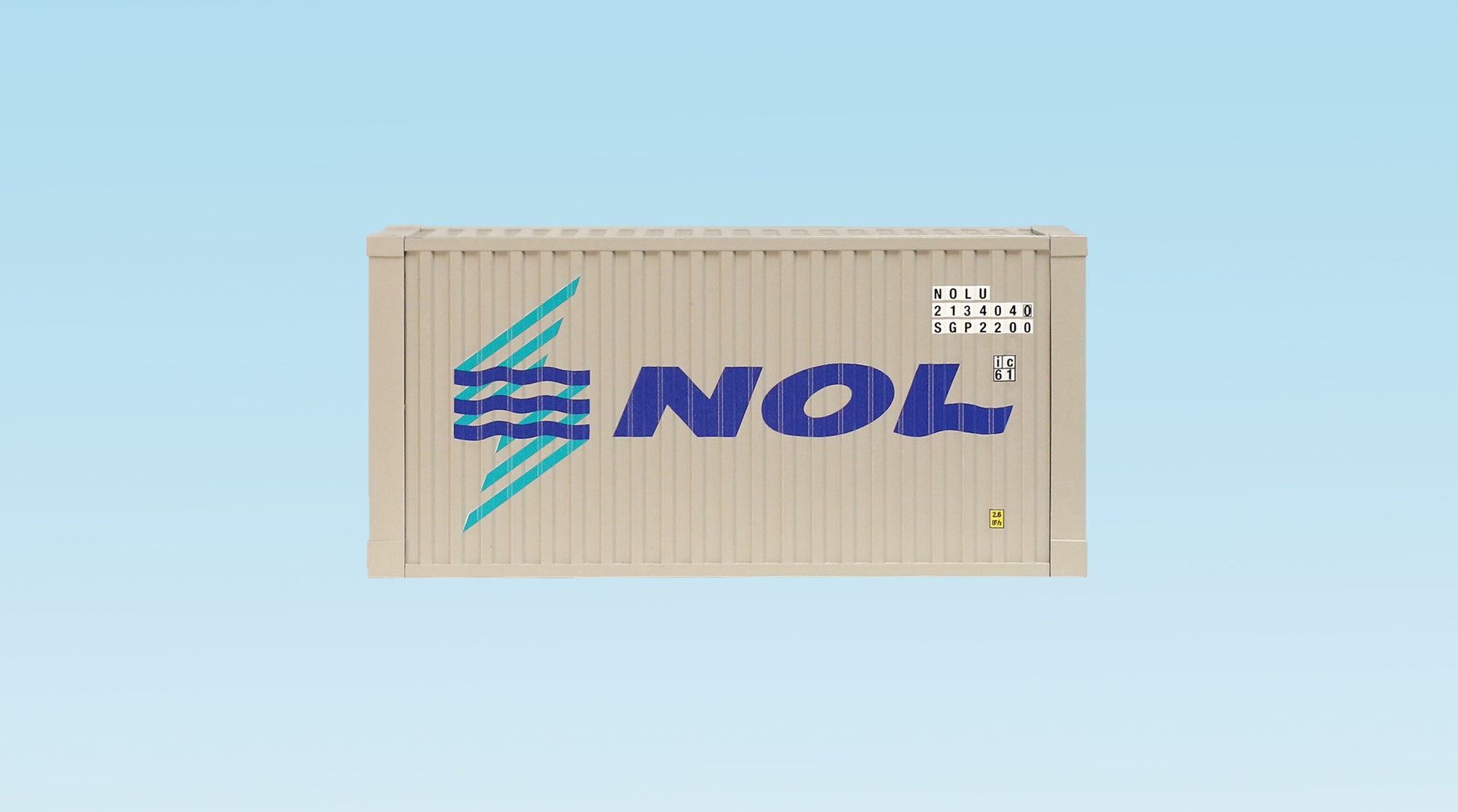 USA Trains R1735A G NOL 20' Container with Corrugated Sides
